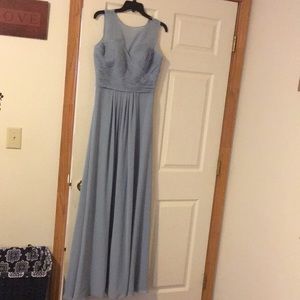 Dusty blue bridesmaid dress